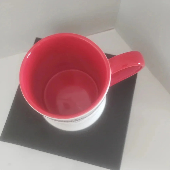 Indigo Large  Red/White with Cartoon Animal Graphics Coffee mug. - Picture 5 of 7